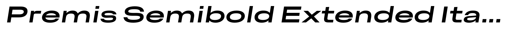 Premis Semibold Extended Italic image